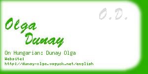 olga dunay business card